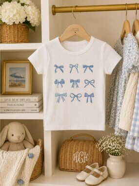 FBZ Brand New Girls Bow Tie Top